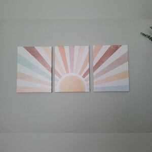 Sunburst Canvas Wall Art Set